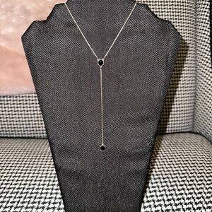 Kendra Scott “Tomon Y” Black and Gold Necklace
